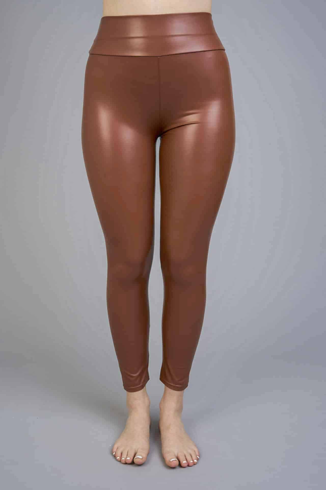 Hosszú női leggings, műbőr – 102