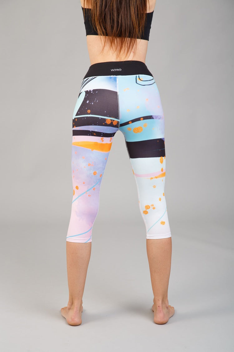 Női capri leggings, tejselyem – 331