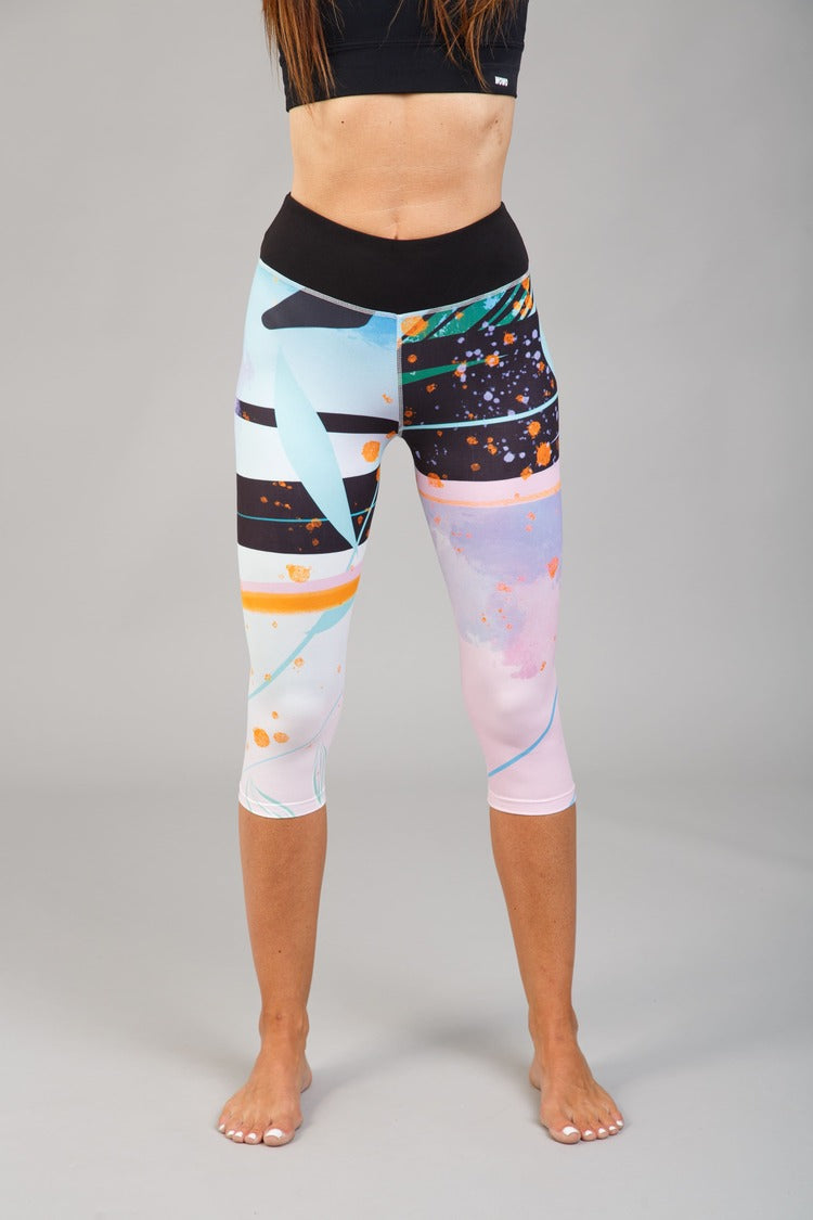Női capri leggings, tejselyem – 331