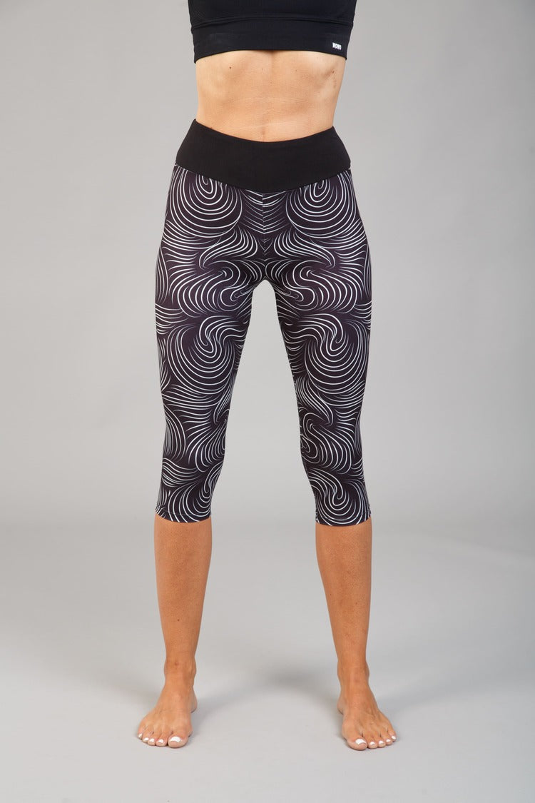 Női capri leggings, tejselyem – 344