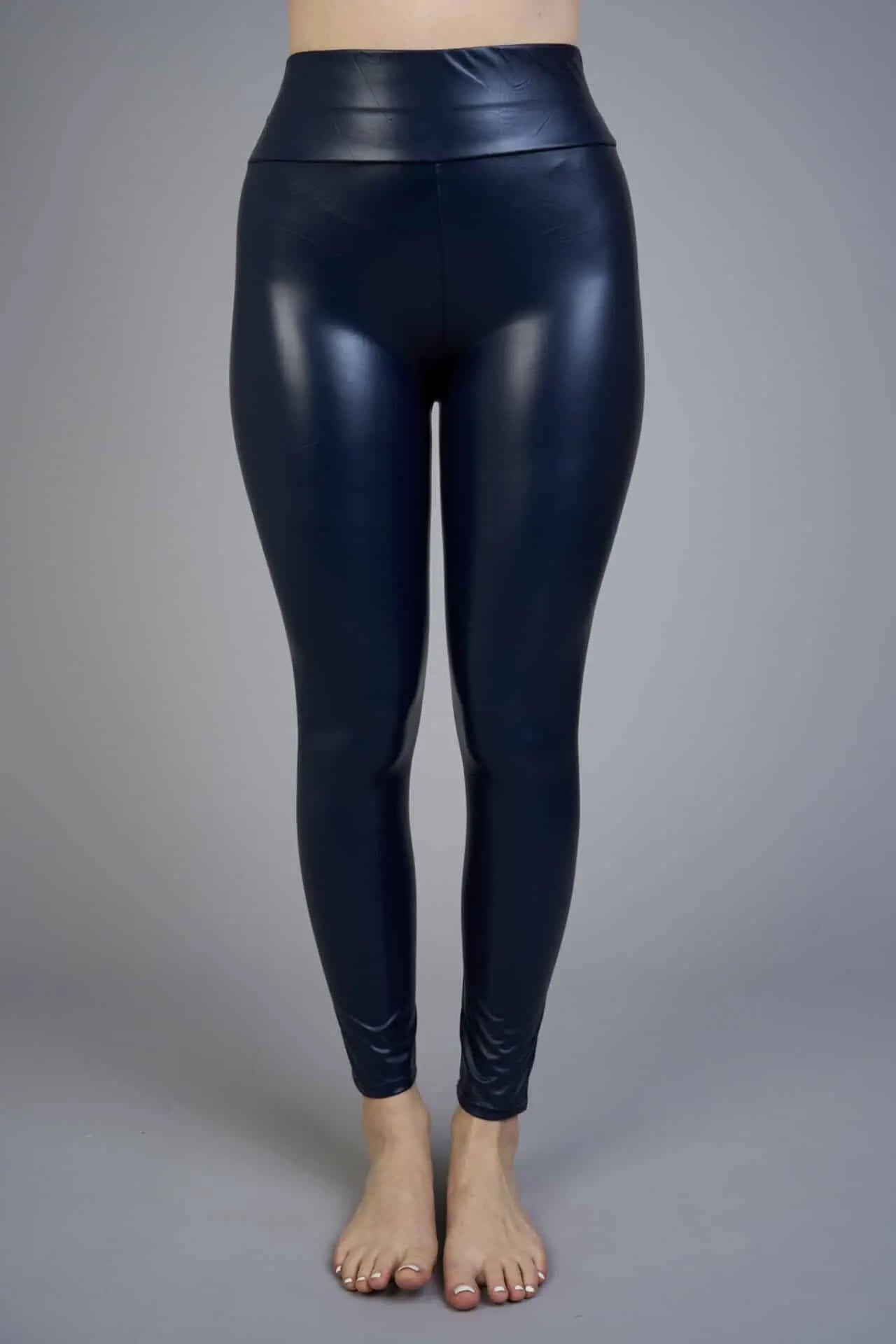 Hosszú női leggings, műbőr – 104