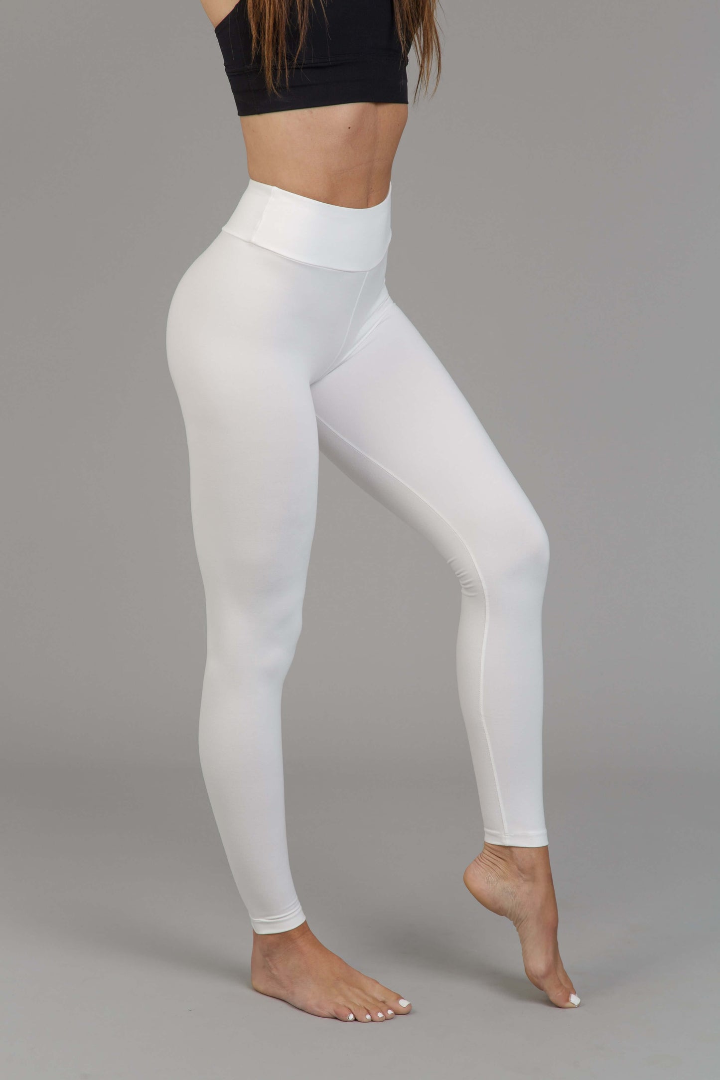 Hosszú női leggings, tejselyem – 158