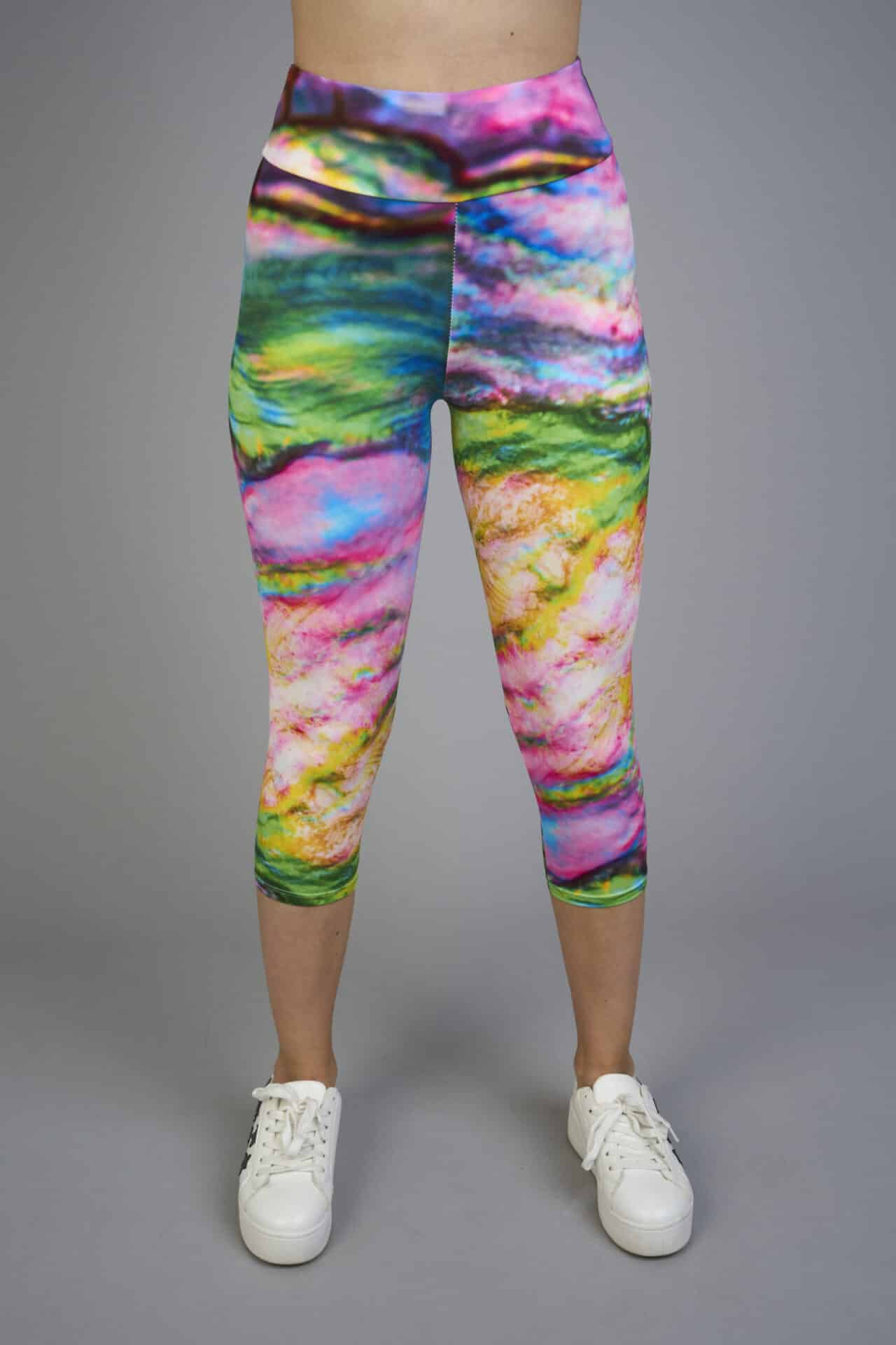 Női capri leggings, tejselyem – 307