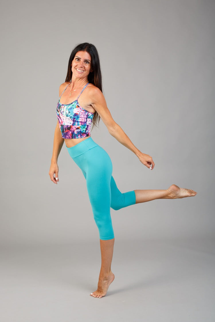 Női capri leggings, tejselyem – 327