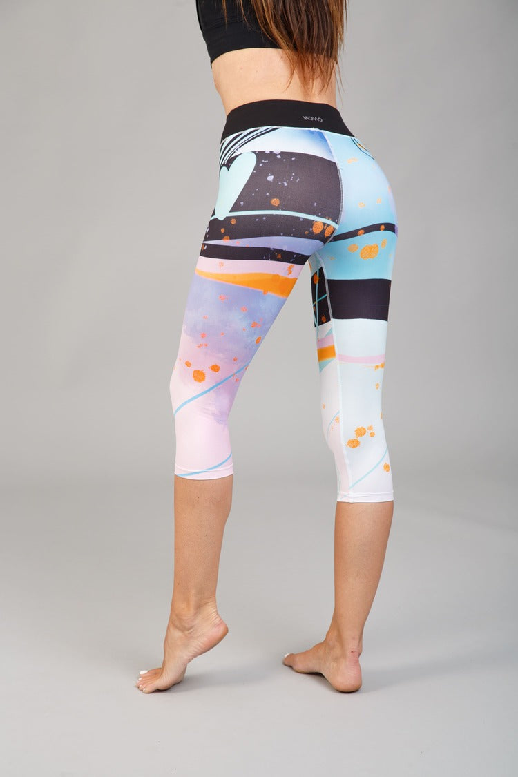 Női capri leggings, tejselyem – 331