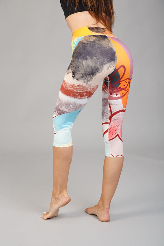 Női capri leggings, tejselyem – 335