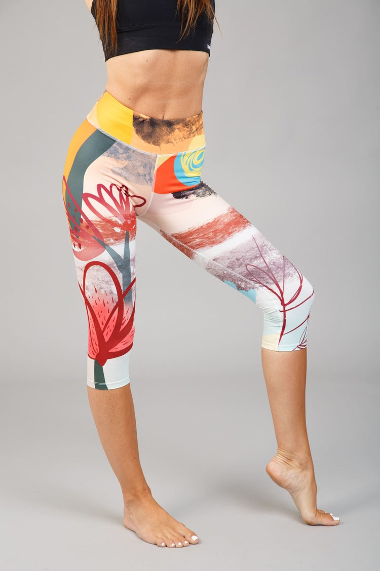 Női capri leggings, tejselyem – 335