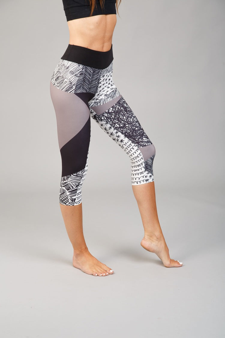 Női capri leggings, tejselyem – 337