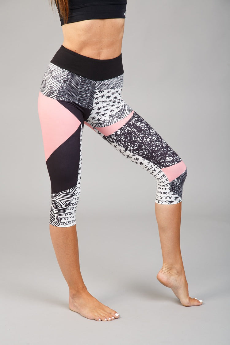 Női capri leggings, tejselyem – 343