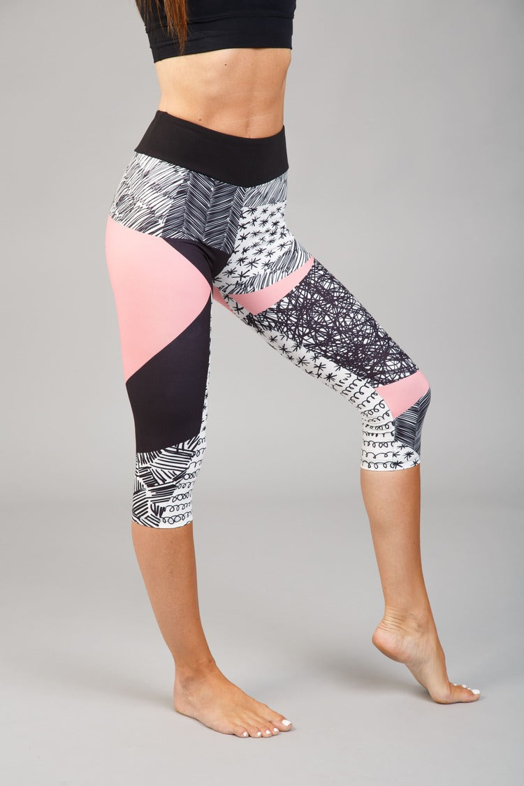 Női capri leggings, tejselyem – 343