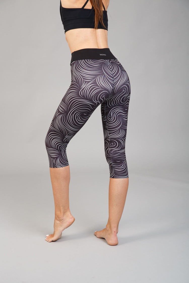 Női capri leggings, tejselyem – 344