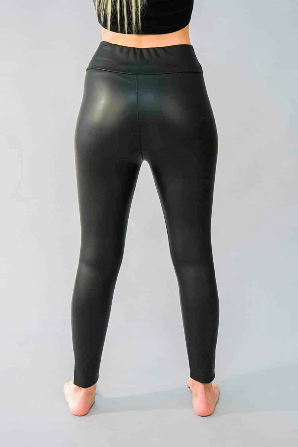 Hosszú női leggings, műbőr – 100