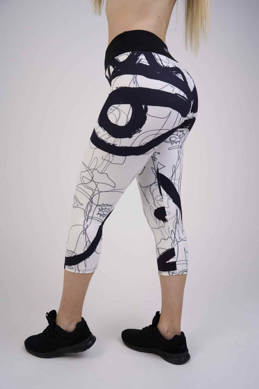 Női capri leggings, tejselyem – 75