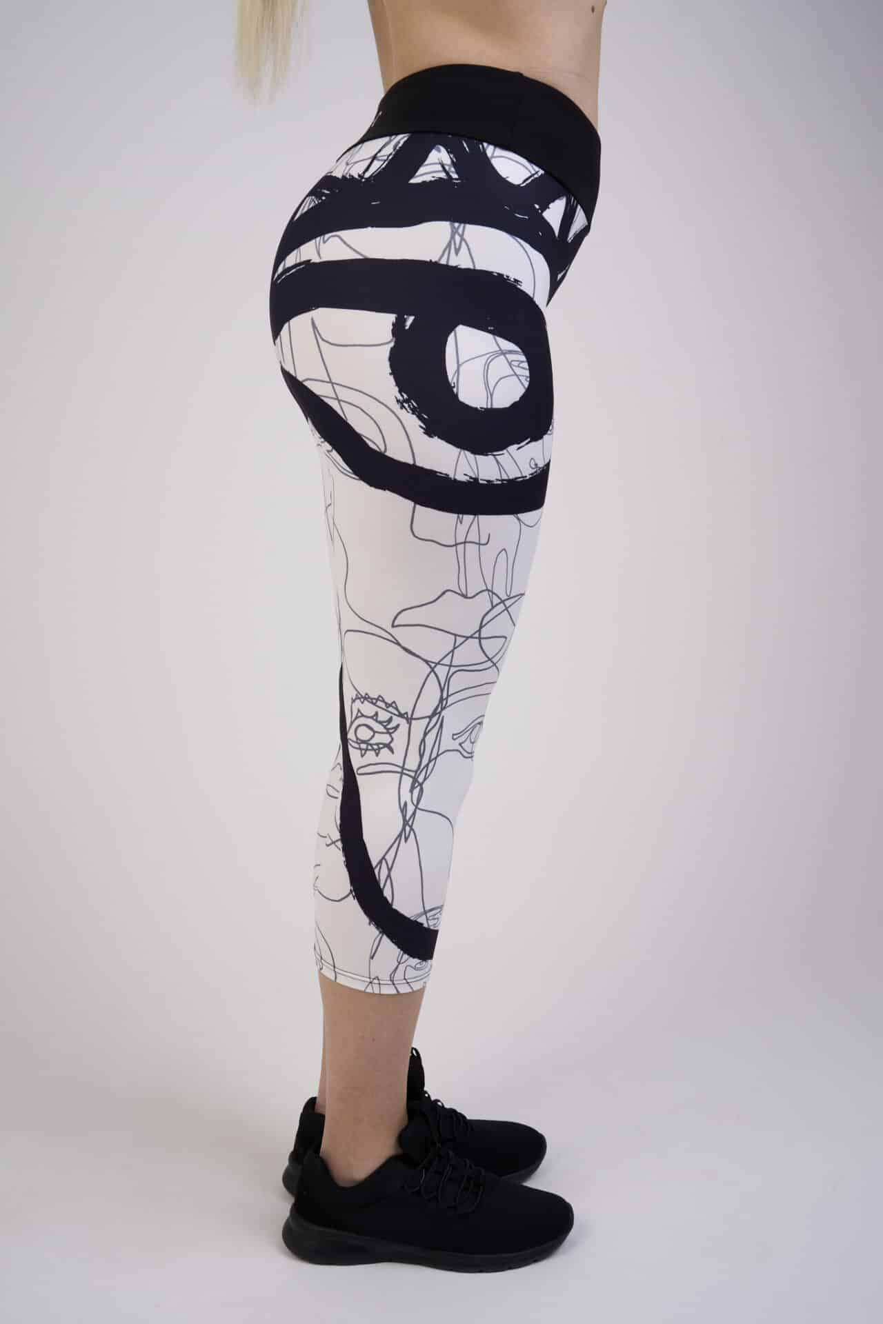 Női capri leggings, tejselyem – 75