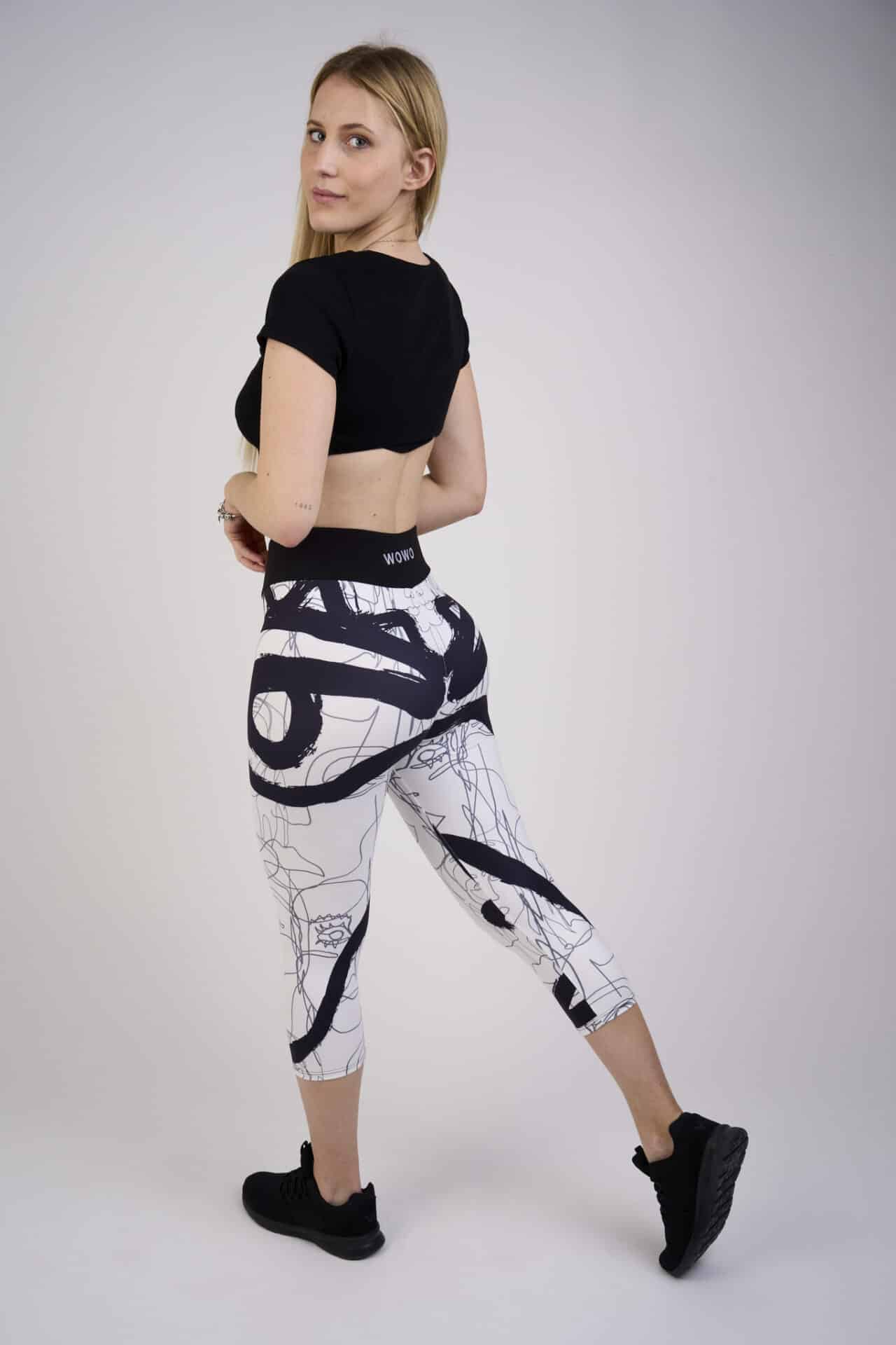 Női capri leggings, tejselyem – 75