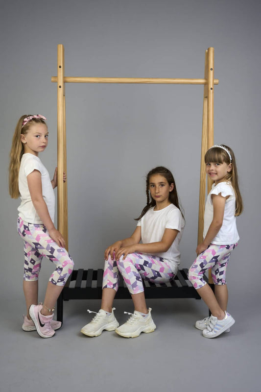 Gyerek capri leggings, tejselyem - 871
