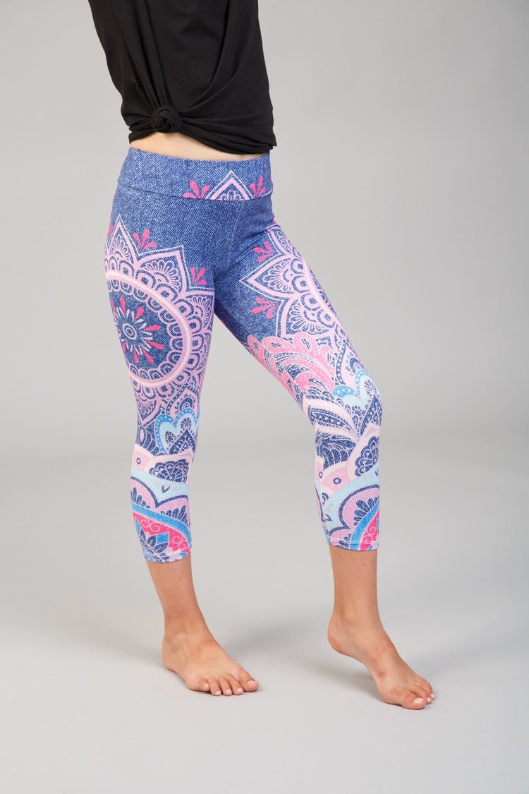 Gyerek capri leggings, tejselyem -  899