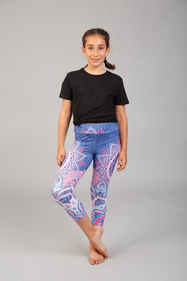 Gyerek capri leggings, tejselyem -  899