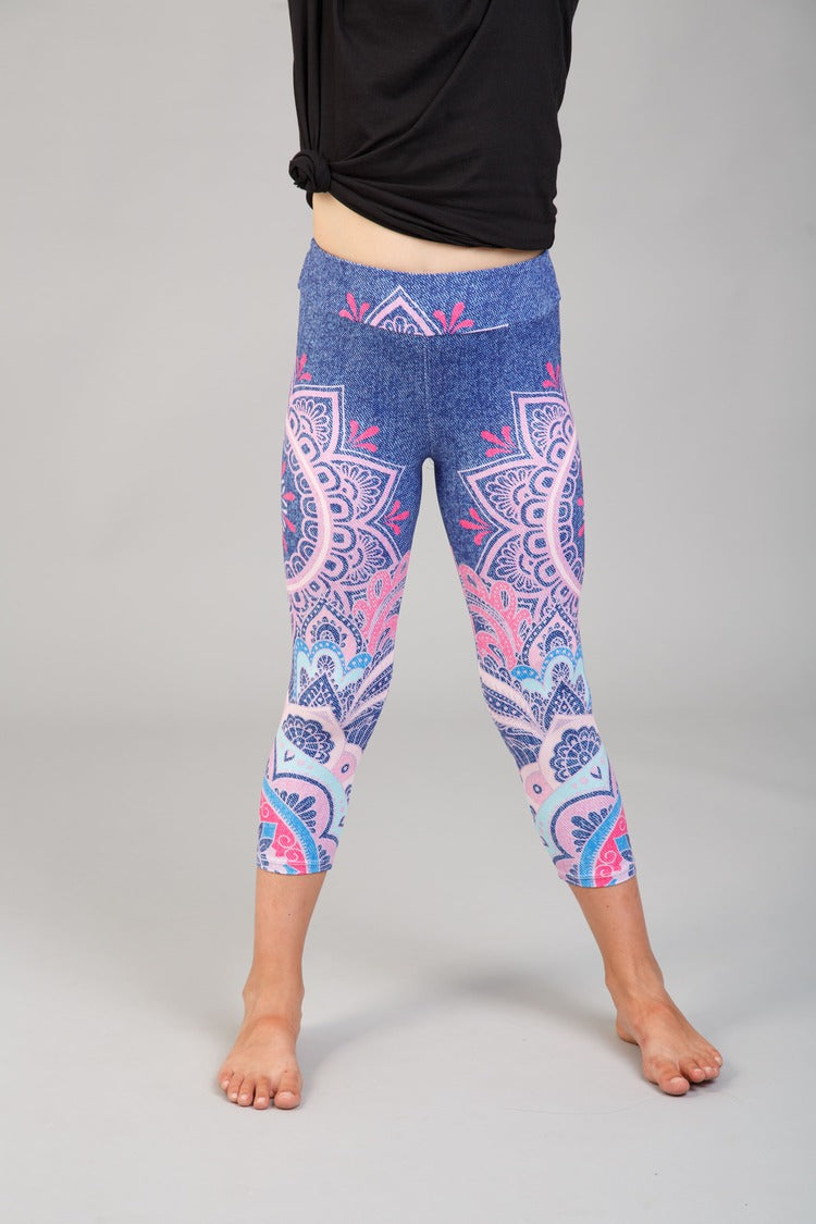 Gyerek capri leggings, tejselyem -  899