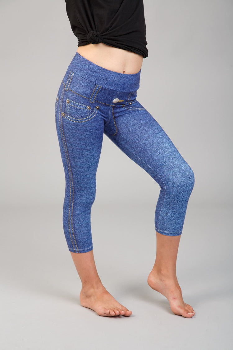 Gyerek capri leggings, tejselyem -  900