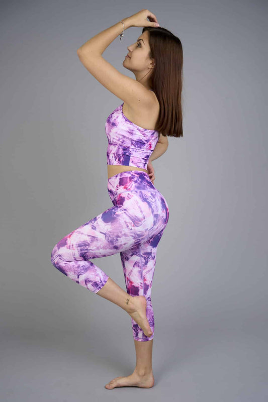 Női capri leggings, tejselyem – 93